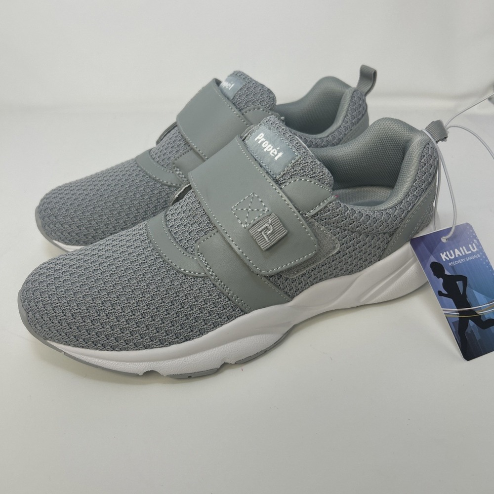 Propet Stability X Strap Walking Sneaker Women Size 7.5 N (AA) Gray WAA033M NIB
